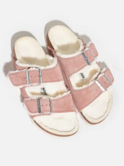 Birkenstock | Arizona Shearling Suede Slippers For Women