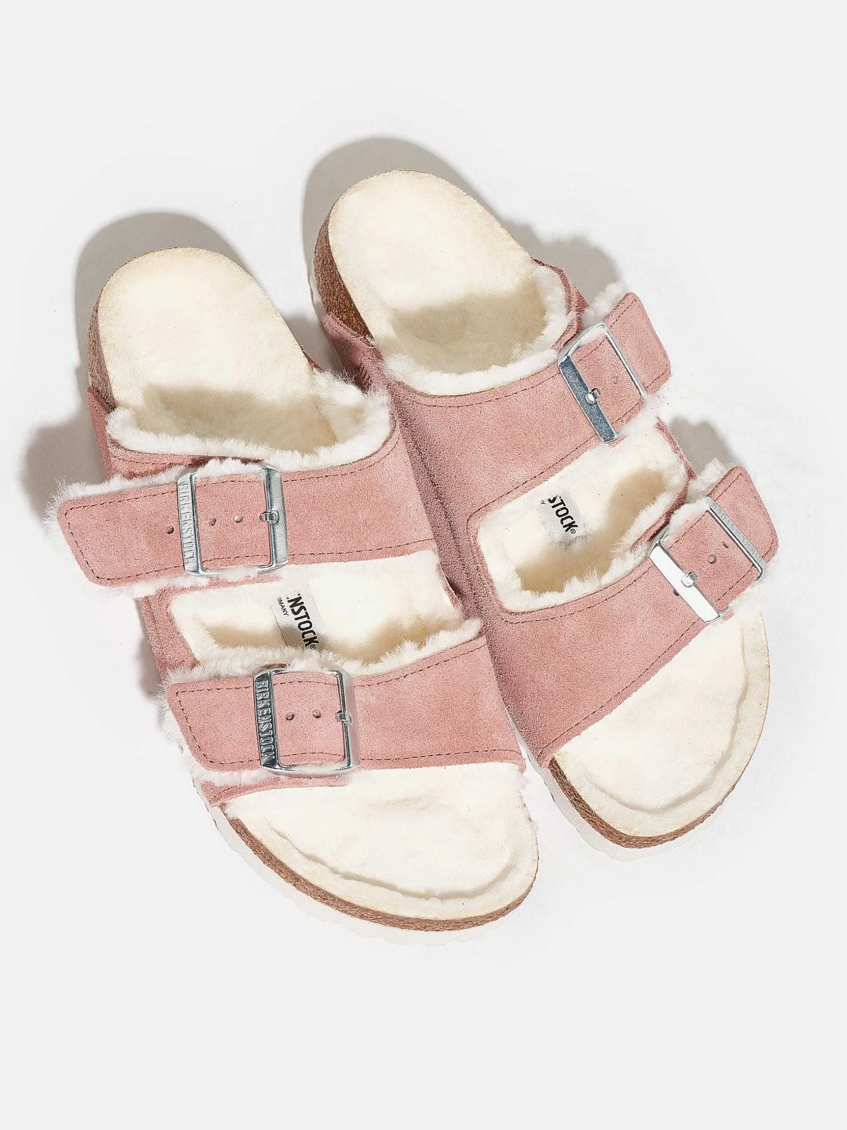 Birkenstock | Arizona Shearling Suede Slippers For Women