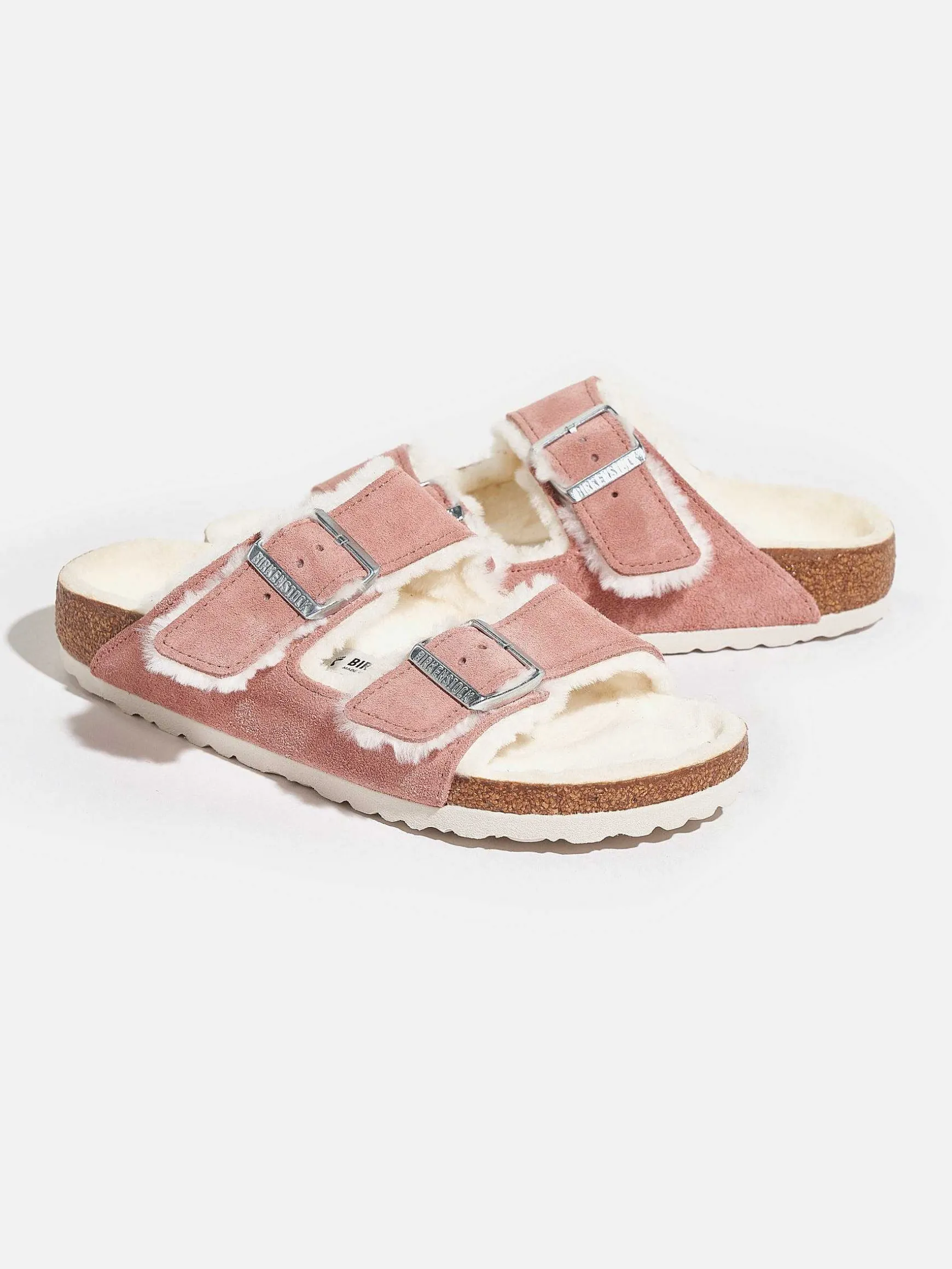 Birkenstock | Arizona Shearling Suede Slippers For Women