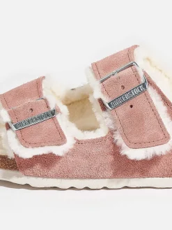 Birkenstock | Arizona Shearling Suede Slippers For Women