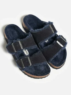 Birkenstock | Arizona Shearling Suede Slippers