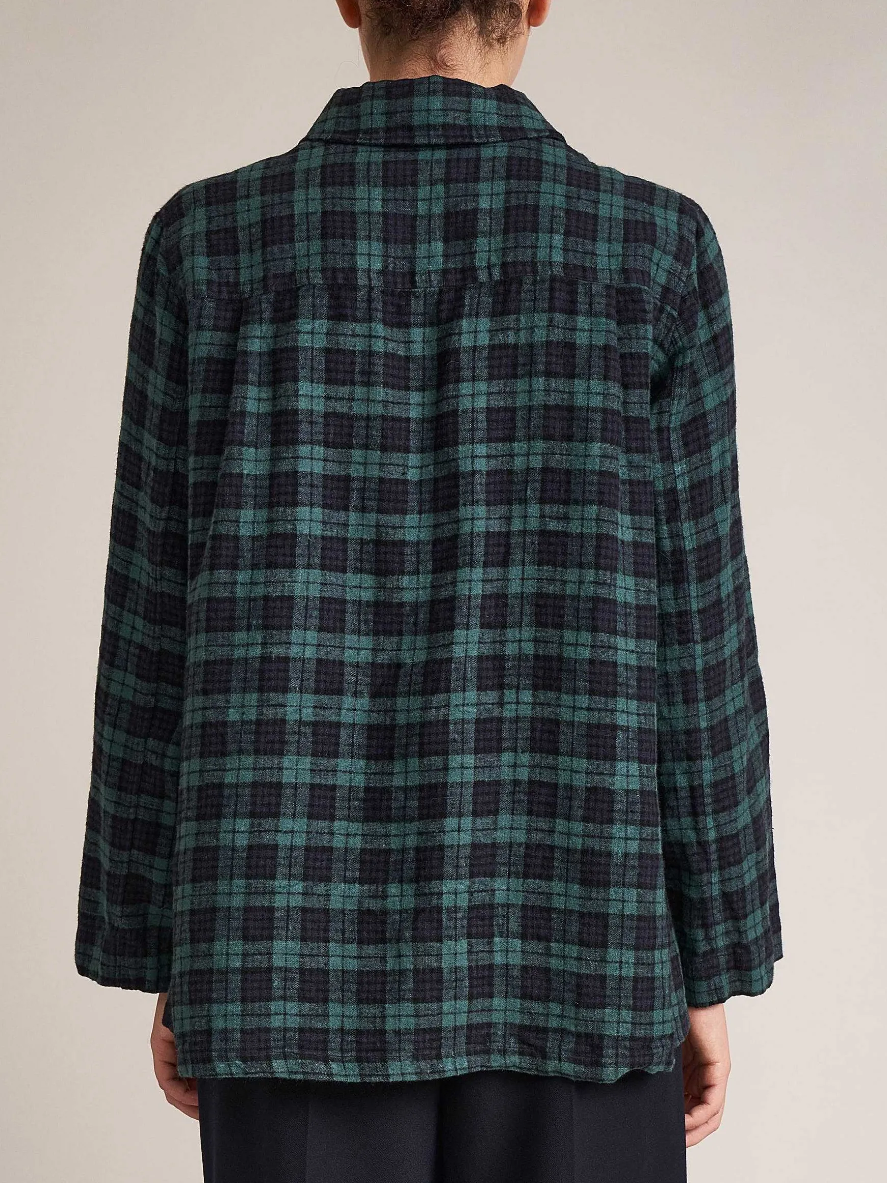 Sarahwear | Brushed Linen Tartan Blouse