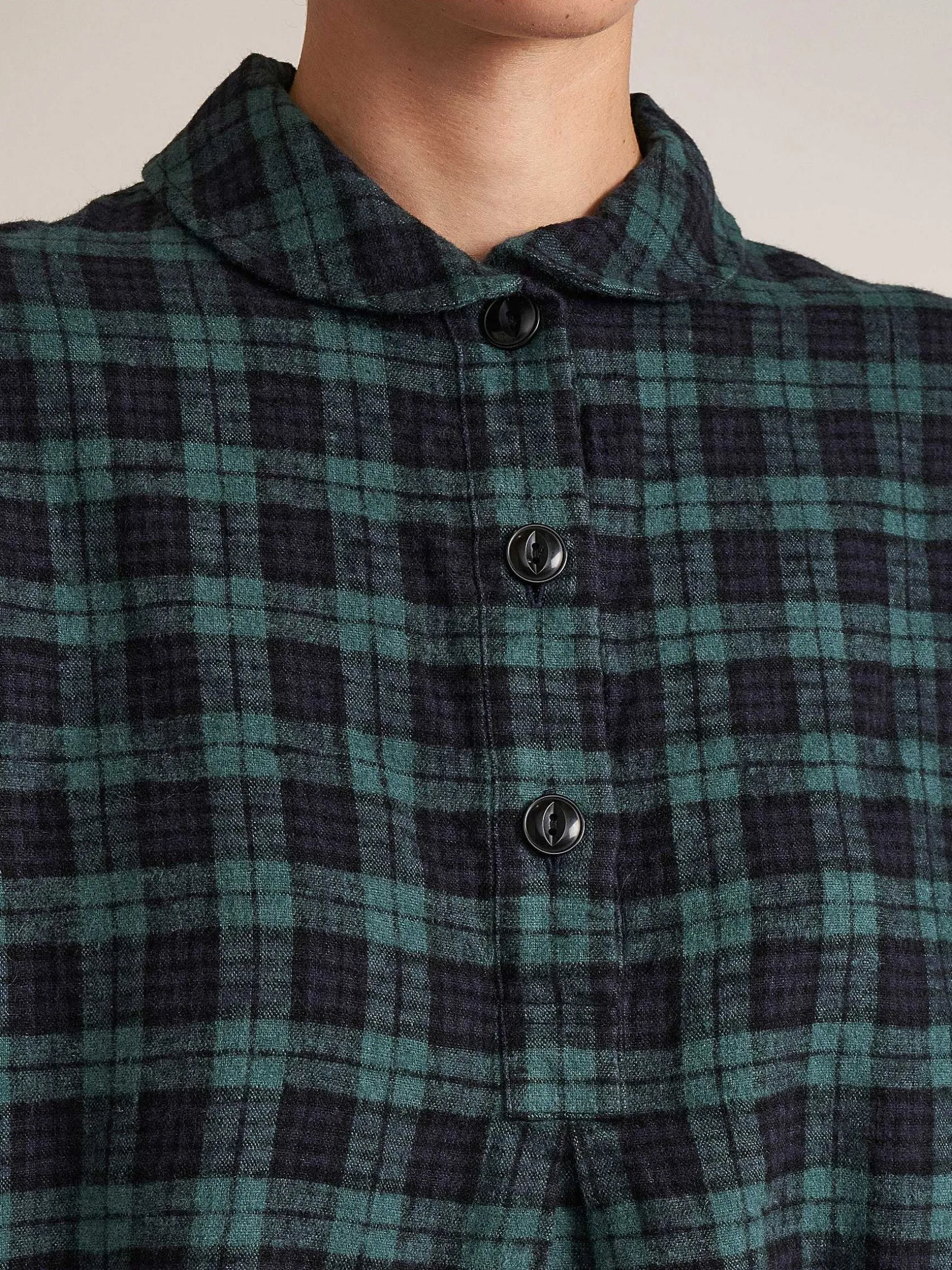 Sarahwear | Brushed Linen Tartan Blouse