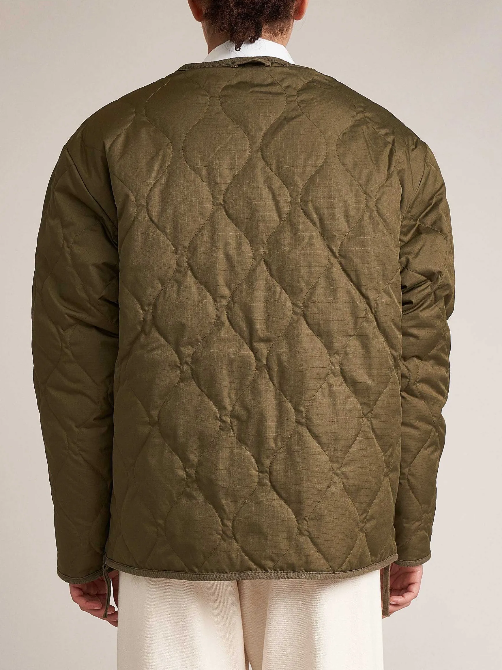 Taion | Reversible Military Crewneck Down Jacket